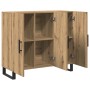 Sideboard con 3 puertas de roble artesano 90x34x80 cm de madera elaborada de , Aparadores - Ref: Foro24-862954, Precio: 110,0...