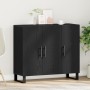Aparador con 3 Puertas Negro Roble 90x34x80 cm Madera Elaborada de , Aparadores - Ref: Foro24-862955, Precio: 117,89 €, Descu...
