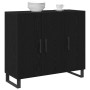Aparador con 3 Puertas Negro Roble 90x34x80 cm Madera Elaborada de , Aparadores - Ref: Foro24-862955, Precio: 117,89 €, Descu...