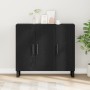 Aparador con 3 Puertas Negro Roble 90x34x80 cm Madera Elaborada de , Aparadores - Ref: Foro24-862955, Precio: 117,89 €, Descu...