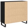 Aparador con 3 Puertas Negro Roble 90x34x80 cm Madera Elaborada de , Aparadores - Ref: Foro24-862955, Precio: 117,89 €, Descu...