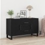 Aparador Negro de Roble 100x36x60 cm Madera Engineered de , Aparadores - Ref: Foro24-862960, Precio: 112,72 €, Descuento: %