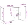 Aparador Negro de Roble 100x36x60 cm Madera Engineered de , Aparadores - Ref: Foro24-862960, Precio: 112,72 €, Descuento: %