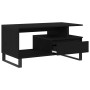 Mesa de Café Negra de Roble 90x49x45 cm de Madera Elaborada de , Mesas de centro - Ref: Foro24-862969, Precio: 99,80 €, Descu...