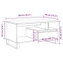 Mesa de Café Negra de Roble 90x49x45 cm de Madera Elaborada de , Mesas de centro - Ref: Foro24-862969, Precio: 99,80 €, Descu...