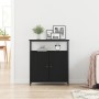 Aparador Negro de Roble 70x30x80 cm de Madera Ingenierizada de , Aparadores - Ref: Foro24-862972, Precio: 79,58 €, Descuento:...
