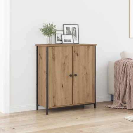 Aparador de Roble Artesanal 70x30x80 cm de Madera Ingenierizada y Acero de , Aparadores - Ref: Foro24-862974, Precio: 77,59 €...