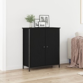 Aparador Roble Negro 70x30x80 cm Madera Ingenierizada y Acero de , Aparadores - Ref: Foro24-862975, Precio: 80,57 €, Descuent...