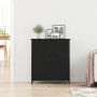 Aparador Roble Negro 70x30x80 cm Madera Ingenierizada y Acero de , Aparadores - Ref: Foro24-862975, Precio: 80,57 €, Descuent...