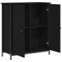 Aparador Roble Negro 70x30x80 cm Madera Ingenierizada y Acero de , Aparadores - Ref: Foro24-862975, Precio: 80,57 €, Descuent...