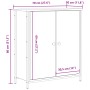 Aparador Roble Negro 70x30x80 cm Madera Ingenierizada y Acero de , Aparadores - Ref: Foro24-862975, Precio: 80,57 €, Descuent...