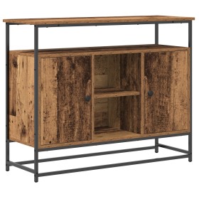 Consola de Madera Vieja 100x35x80 cm Madera Compuesta y Acero de , Aparadores - Ref: Foro24-862976, Precio: 108,20 €, Descuen...