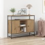 Aparador de Roble 100x35x80 cm Madera de Ingenieria y Acero de , Aparadores - Ref: Foro24-862977, Precio: 108,57 €, Descuento: %