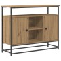 Aparador de Roble 100x35x80 cm Madera de Ingenieria y Acero de , Aparadores - Ref: Foro24-862977, Precio: 108,57 €, Descuento: %