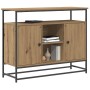 Aparador de Roble 100x35x80 cm Madera de Ingenieria y Acero de , Aparadores - Ref: Foro24-862977, Precio: 108,57 €, Descuento: %