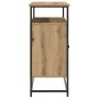 Aparador de Roble 100x35x80 cm Madera de Ingenieria y Acero de , Aparadores - Ref: Foro24-862977, Precio: 108,57 €, Descuento: %