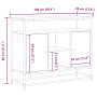 Aparador de Roble 100x35x80 cm Madera de Ingenieria y Acero de , Aparadores - Ref: Foro24-862977, Precio: 108,57 €, Descuento: %