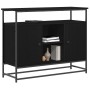 Consola Negro Roble 100x35x80 cm Madera Ingenierizada y Acero de , Aparadores - Ref: Foro24-862978, Precio: 112,42 €, Descuen...
