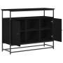 Consola Negro Roble 100x35x80 cm Madera Ingenierizada y Acero de , Aparadores - Ref: Foro24-862978, Precio: 112,42 €, Descuen...