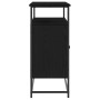 Consola Negro Roble 100x35x80 cm Madera Ingenierizada y Acero de , Aparadores - Ref: Foro24-862978, Precio: 112,42 €, Descuen...