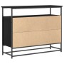 Consola Negro Roble 100x35x80 cm Madera Ingenierizada y Acero de , Aparadores - Ref: Foro24-862978, Precio: 112,42 €, Descuen...