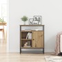 Aparador Artisan Roble 69x35x80 cm Madera y Acero de , Aparadores - Ref: Foro24-862980, Precio: 81,38 €, Descuento: %