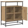 Aparador Artisan Roble 69x35x80 cm Madera y Acero de , Aparadores - Ref: Foro24-862980, Precio: 81,38 €, Descuento: %