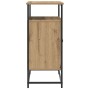 Aparador Artisan Roble 69x35x80 cm Madera y Acero de , Aparadores - Ref: Foro24-862980, Precio: 81,38 €, Descuento: %
