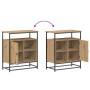 Aparador Artisan Roble 69x35x80 cm Madera y Acero de , Aparadores - Ref: Foro24-862980, Precio: 81,38 €, Descuento: %