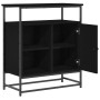 Aparador Negro Roble 69x35x80 cm Madera Elaborada y Acero | Foro24.es | Tu tienda online para hogar, jardín y más Foro24.es