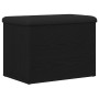 Banco de almacenamiento Negro Roble 60x40x45 cm Madera elaborada de , Bancos para recibidores y almacenamiento - Ref: Foro24-...