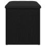 Banco de almacenamiento Negro Roble 60x40x45 cm Madera elaborada de , Bancos para recibidores y almacenamiento - Ref: Foro24-...
