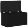 Banco de almacenamiento Negro Roble 80x40x45 cm Madera de Ingeniería de , Bancos para recibidores y almacenamiento - Ref: For...