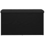 Banco de almacenamiento Negro Roble 80x40x45 cm Madera de Ingeniería de , Bancos para recibidores y almacenamiento - Ref: For...