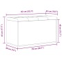 Banco de almacenamiento Negro Roble 80x40x45 cm Madera de Ingeniería de , Bancos para recibidores y almacenamiento - Ref: For...