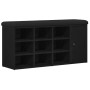 Banco de Almacenamiento Negro Roble 100x30x48 cm Madera Compensada de , Bancos para recibidores y almacenamiento - Ref: Foro2...