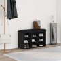 Banco de Almacenamiento Negro Roble 80x30x48 cm Madera Ingenierizada de , Bancos para recibidores y almacenamiento - Ref: For...