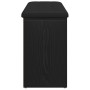 Banco de Almacenamiento Negro Roble 100x30x48 cm Madera Compensada de , Bancos para recibidores y almacenamiento - Ref: Foro2...