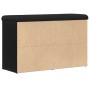Banco de Almacenamiento Negro Roble 80x30x48 cm Madera Ingenierizada de , Bancos para recibidores y almacenamiento - Ref: For...
