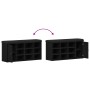 Banco de Almacenamiento Negro Roble 100x30x48 cm Madera Compensada de , Bancos para recibidores y almacenamiento - Ref: Foro2...
