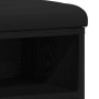 Banco de Almacenamiento Negro Roble 80x30x48 cm Madera Ingenierizada de , Bancos para recibidores y almacenamiento - Ref: For...