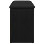 Banco de almacenamiento Negro Roble 80x30x45 cm Madera Compensada de , Bancos para recibidores y almacenamiento - Ref: Foro24...