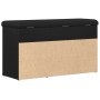 Banco de almacenamiento Negro Roble 80x30x45 cm Madera Compensada de , Bancos para recibidores y almacenamiento - Ref: Foro24...