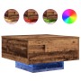 Mesa de Café con Luces LED Madera Vieja 55x55x31 cm de , Mesas de centro - Ref: Foro24-862994, Precio: 65,39 €, Descuento: -5%%