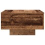 Mesa de Café con Luces LED Madera Vieja 55x55x31 cm de , Mesas de centro - Ref: Foro24-862994, Precio: 65,39 €, Descuento: -5%%