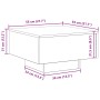 Mesa de Café con Luces LED Madera Vieja 55x55x31 cm de , Mesas de centro - Ref: Foro24-862994, Precio: 65,39 €, Descuento: -5%%