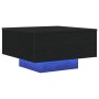 Mesa de Café con Luces LED Roble Negro 55x55x31 cm de , Mesas de centro - Ref: Foro24-862996, Precio: 70,47 €, Descuento: %