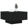 Mesa de Café con Luces LED Roble Negro 55x55x31 cm de , Mesas de centro - Ref: Foro24-862996, Precio: 70,47 €, Descuento: %