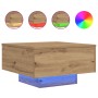 Mesa de café con luces LED Roble Artesano 55x55x31 cm de , Mesas de centro - Ref: Foro24-862995, Precio: 65,39 €, Descuento: ...