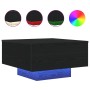 Mesa de Café con Luces LED Roble Negro 55x55x31 cm de , Mesas de centro - Ref: Foro24-862996, Precio: 70,47 €, Descuento: %